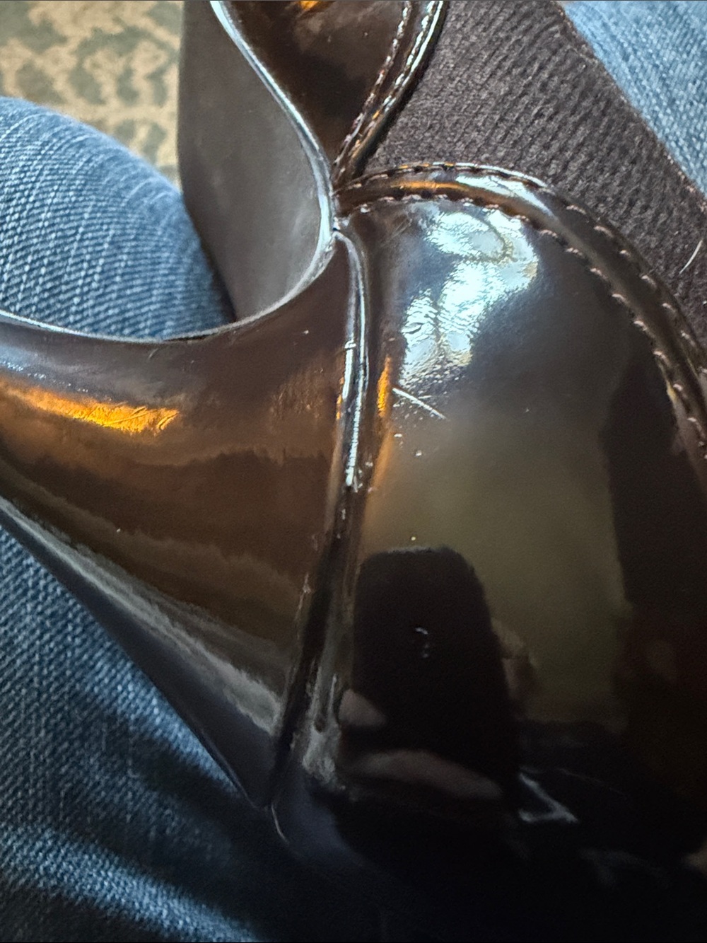 Naturalizer Women's Dark Brown Patent Heels - Picture 4 of 6